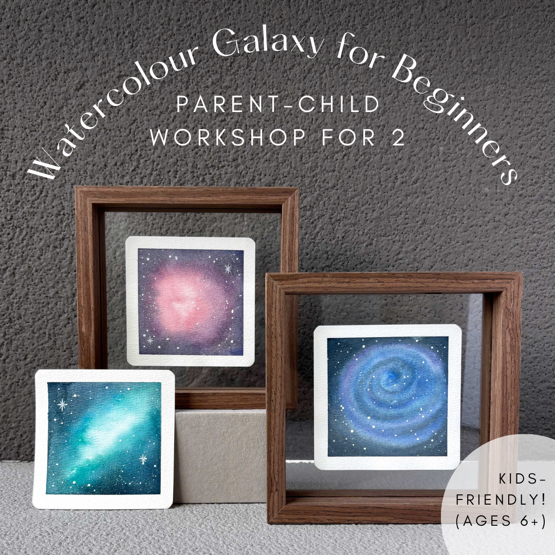 Workshop for 2: Watercolour Galaxy for Beginners (Kids + Adults)
