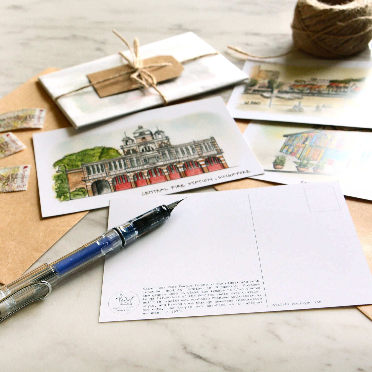 Singapore on Paper II | Coloured Postcards - Set of 4