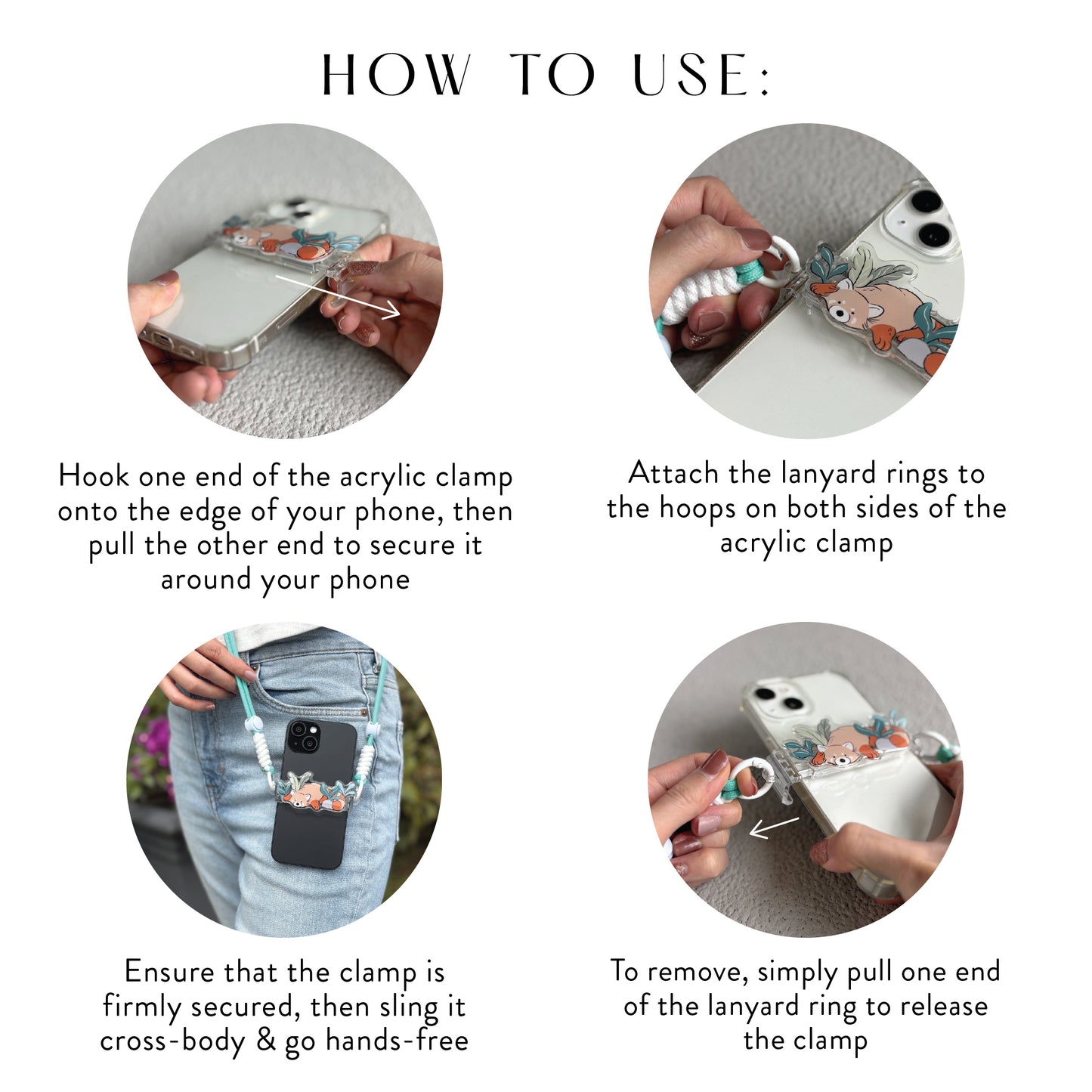 Forest Friends Snap Strap | Phone Lanyard Clip