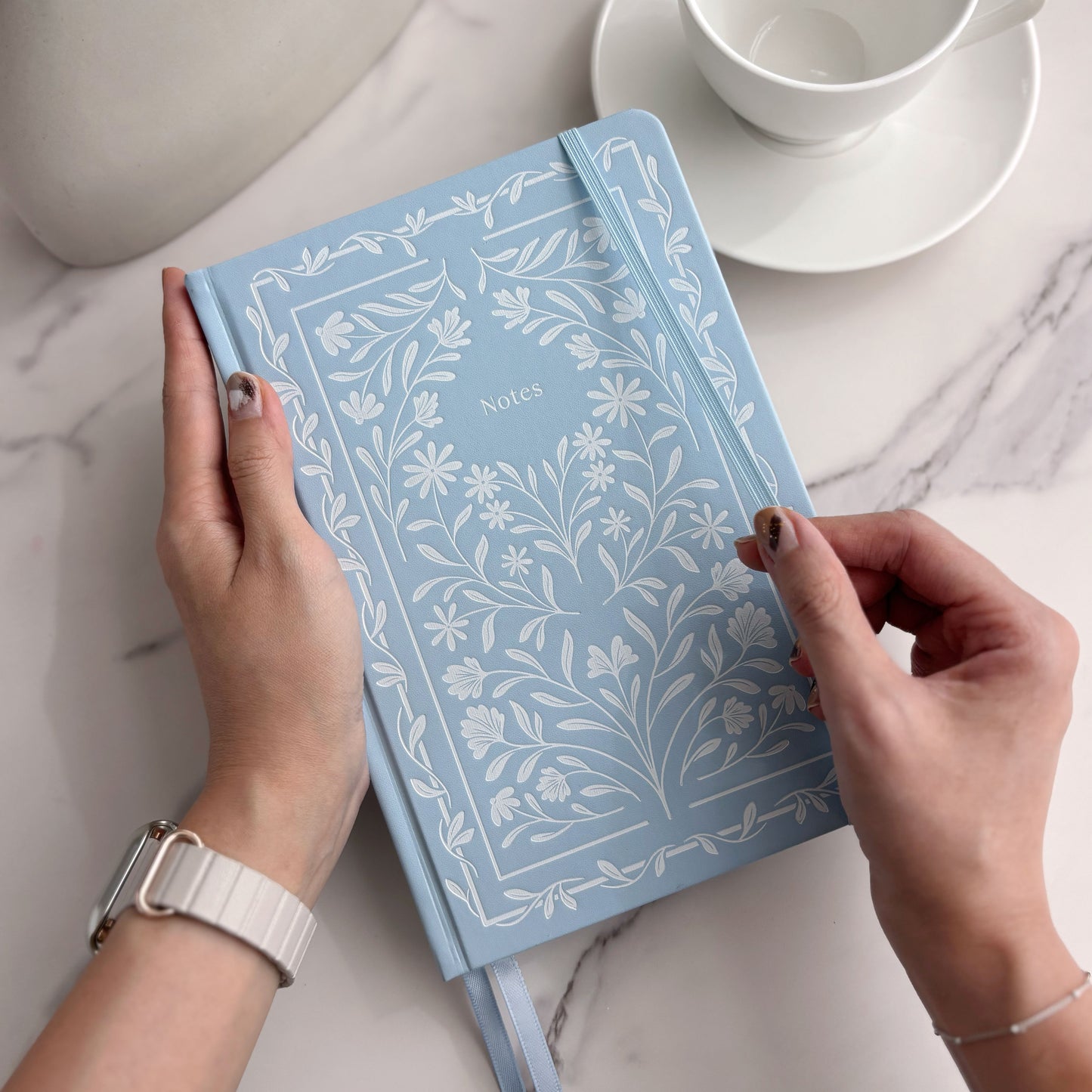 Garden Fables | Frosty Blue A5 Dot-Grid Journal