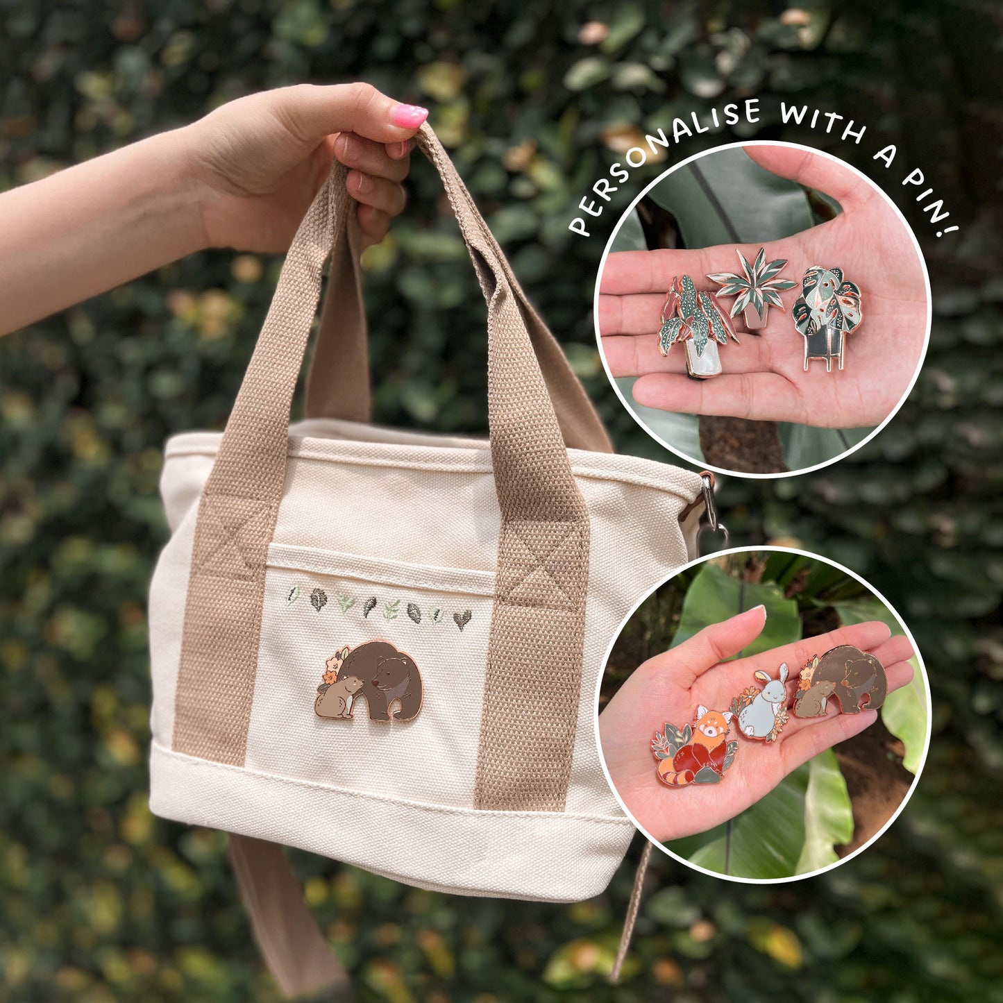 Mini Tote + Pin Bundle Duo (UP. $52)