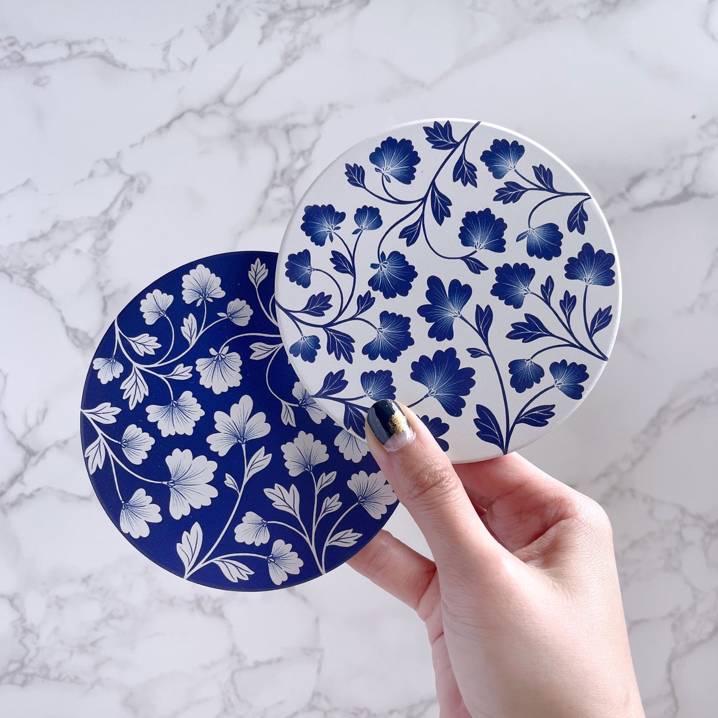 Oriental Bloom Diatomite Coasters