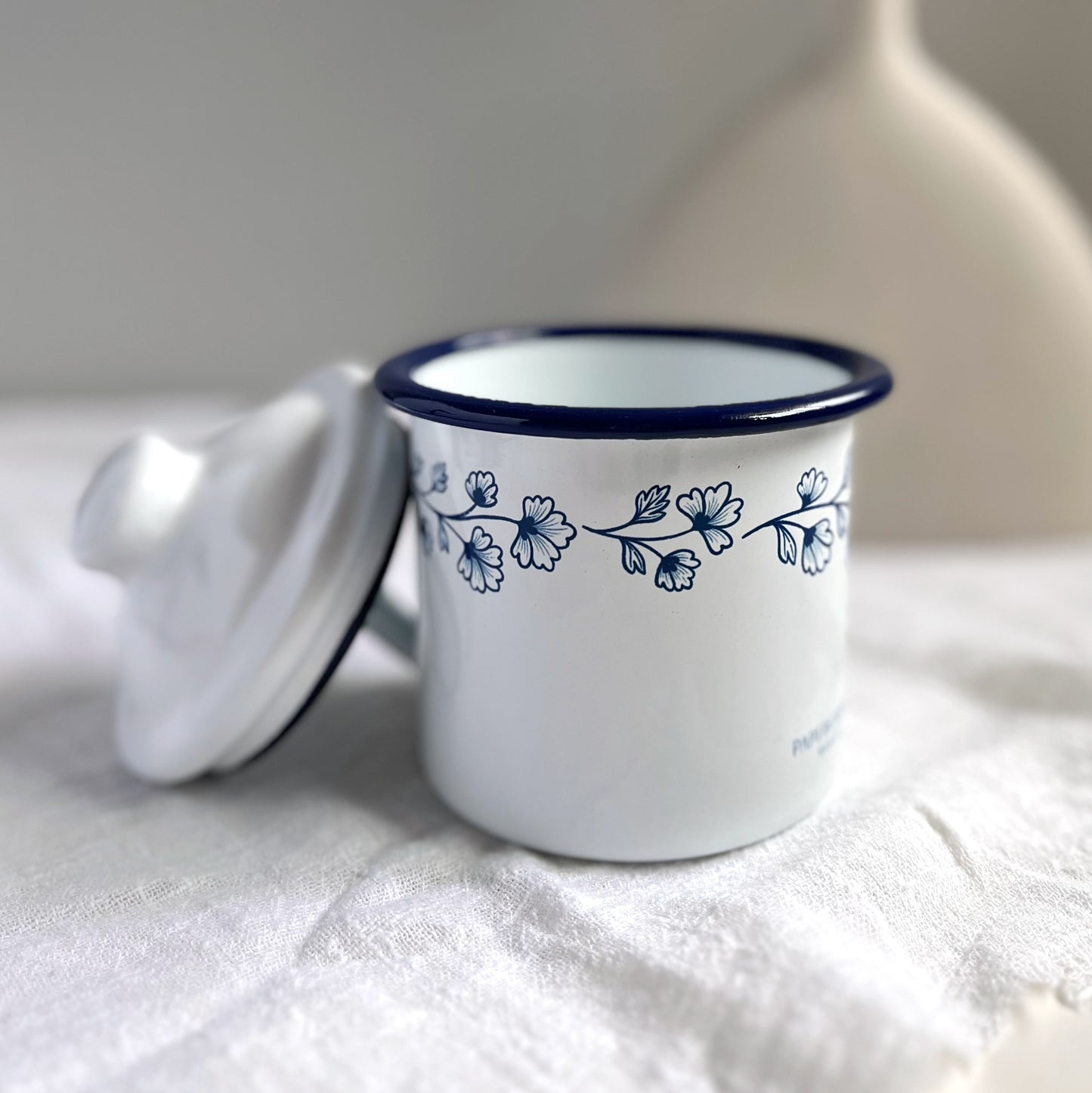 Oriental Bloom 350ml Enamel Cup