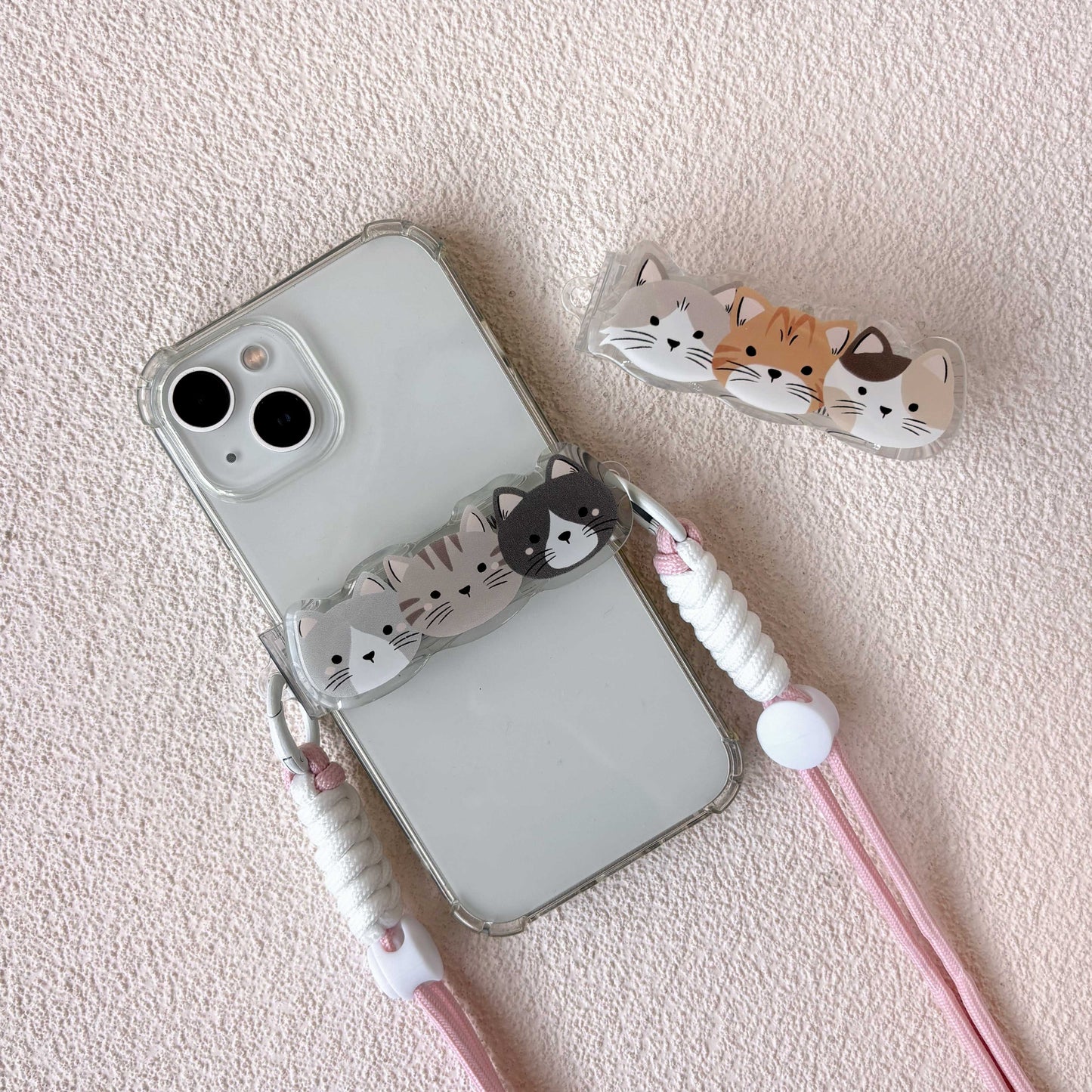 Cozy Kitty Snap Strap | Phone Lanyard Clip