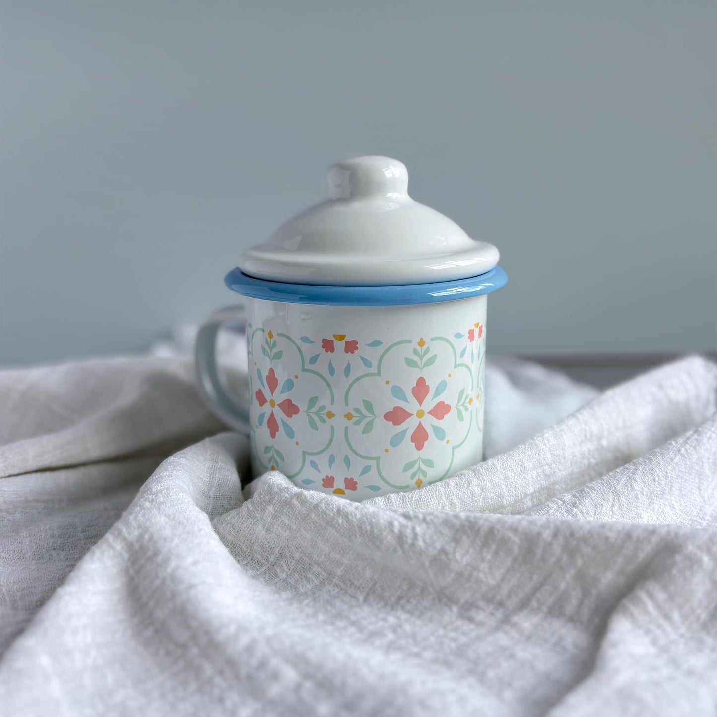 Peranakan Petals 350ml Enamel Cup
