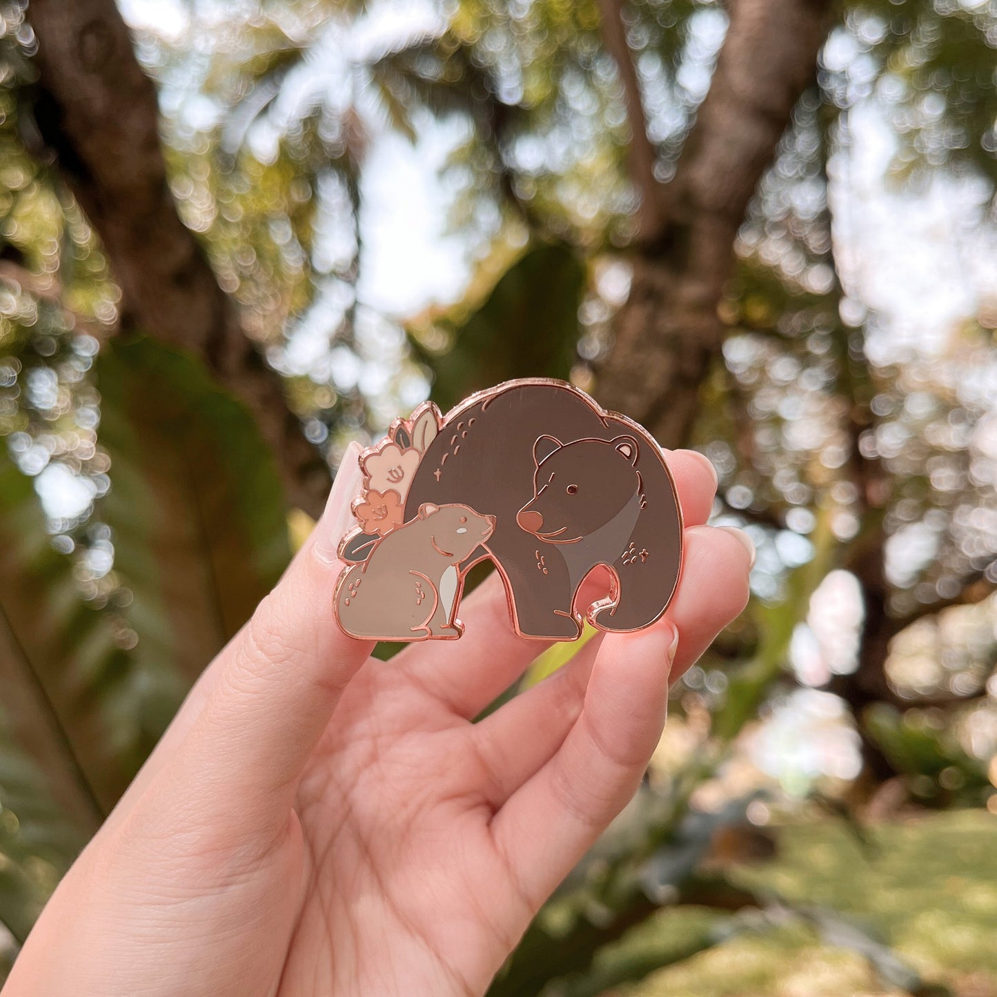 Forest Friends Enamel Pin | Mama Bear & Cub
