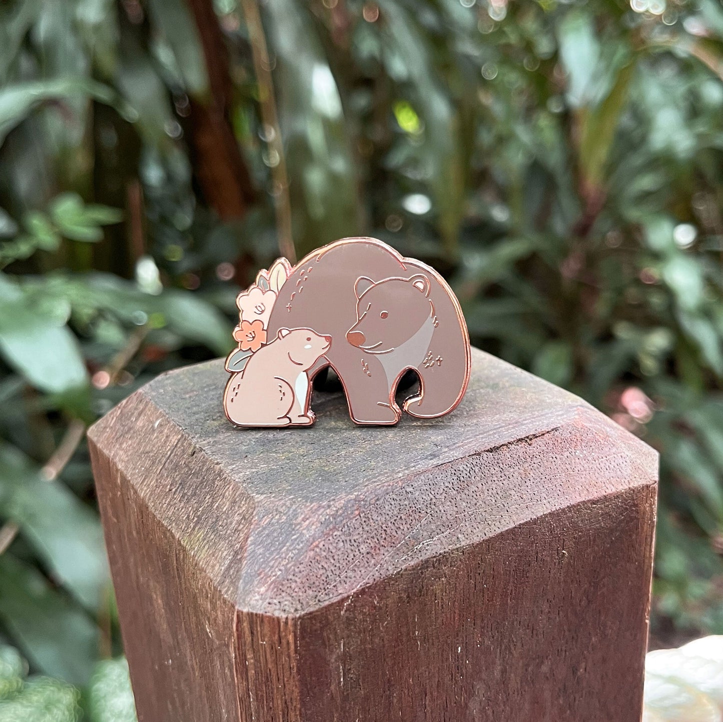Forest Friends Enamel Pin | Mama Bear & Cub