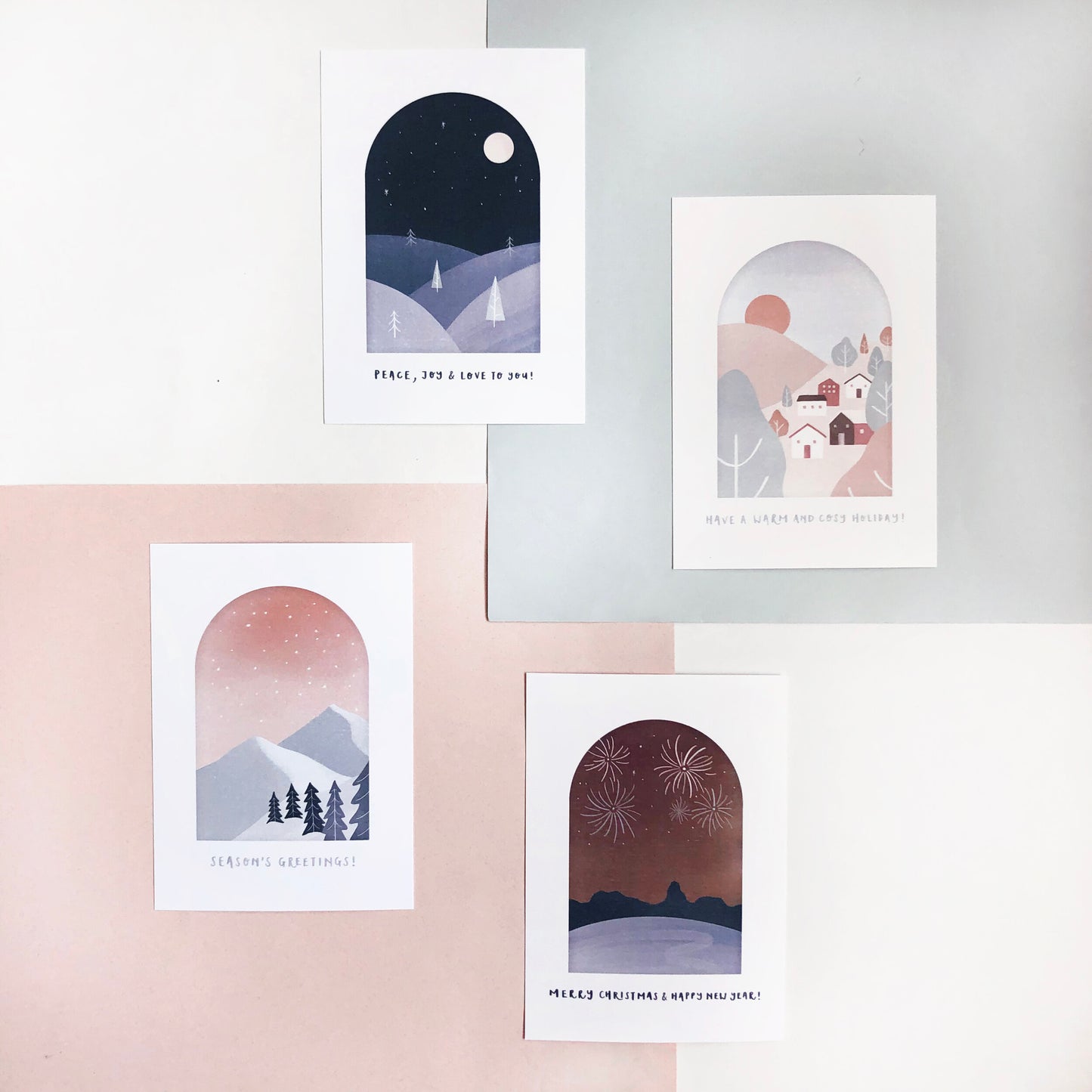 Windowsill Wishes | Christmas Postcards - Set of 4