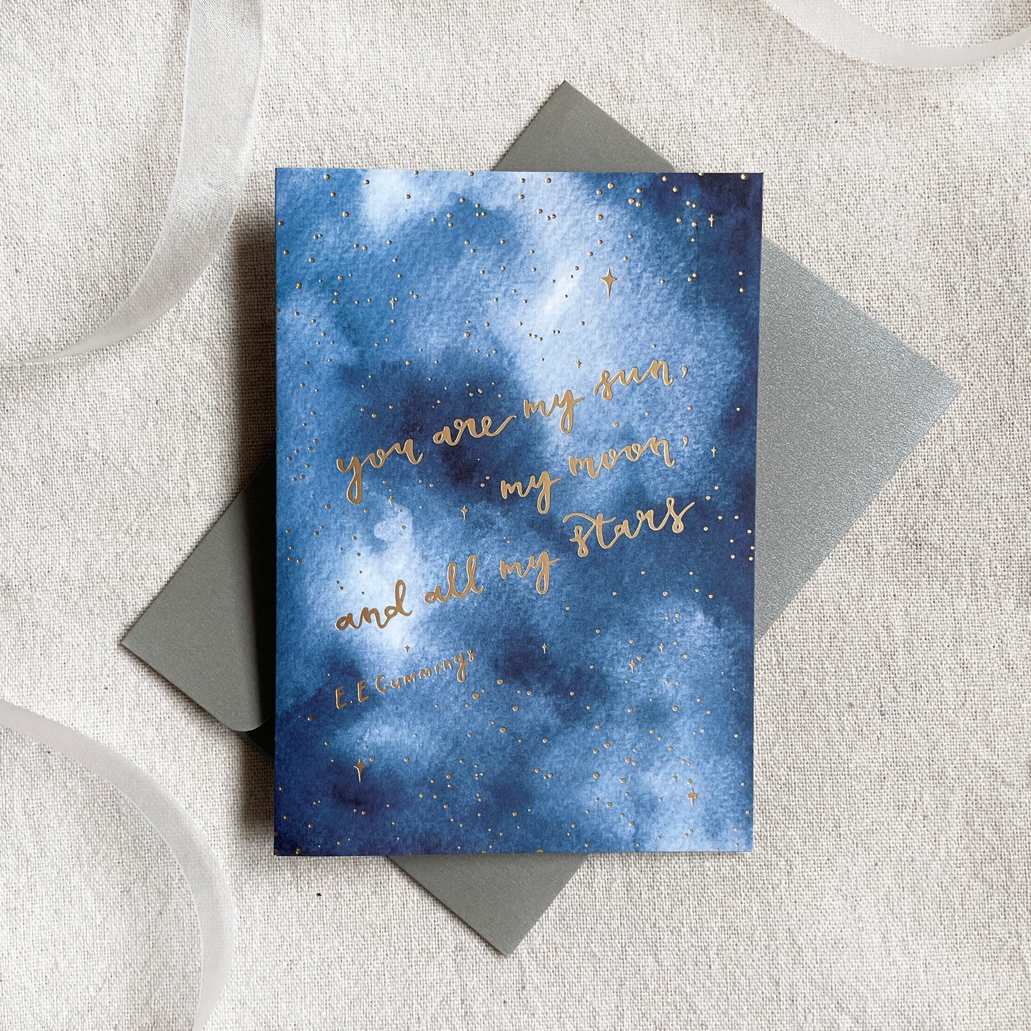 Sun Moon Stars | Gold-foiled Valentine's Card