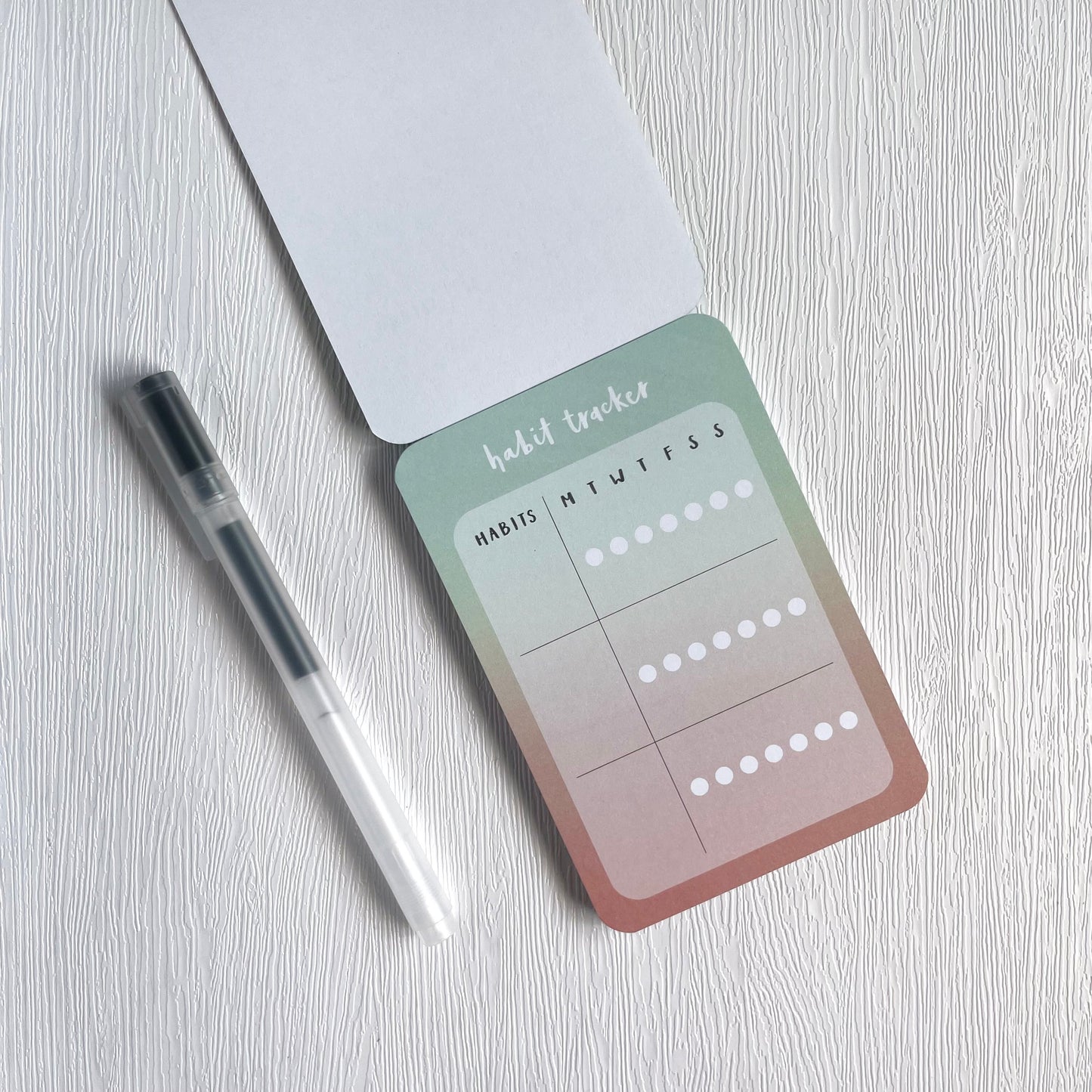 Sunset Hues | Mini Habit Tracker Notepad