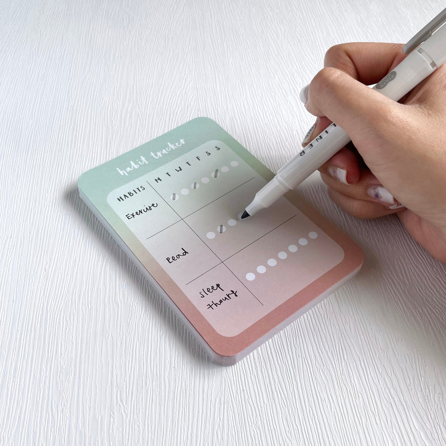 Sunset Hues | Mini Habit Tracker Notepad