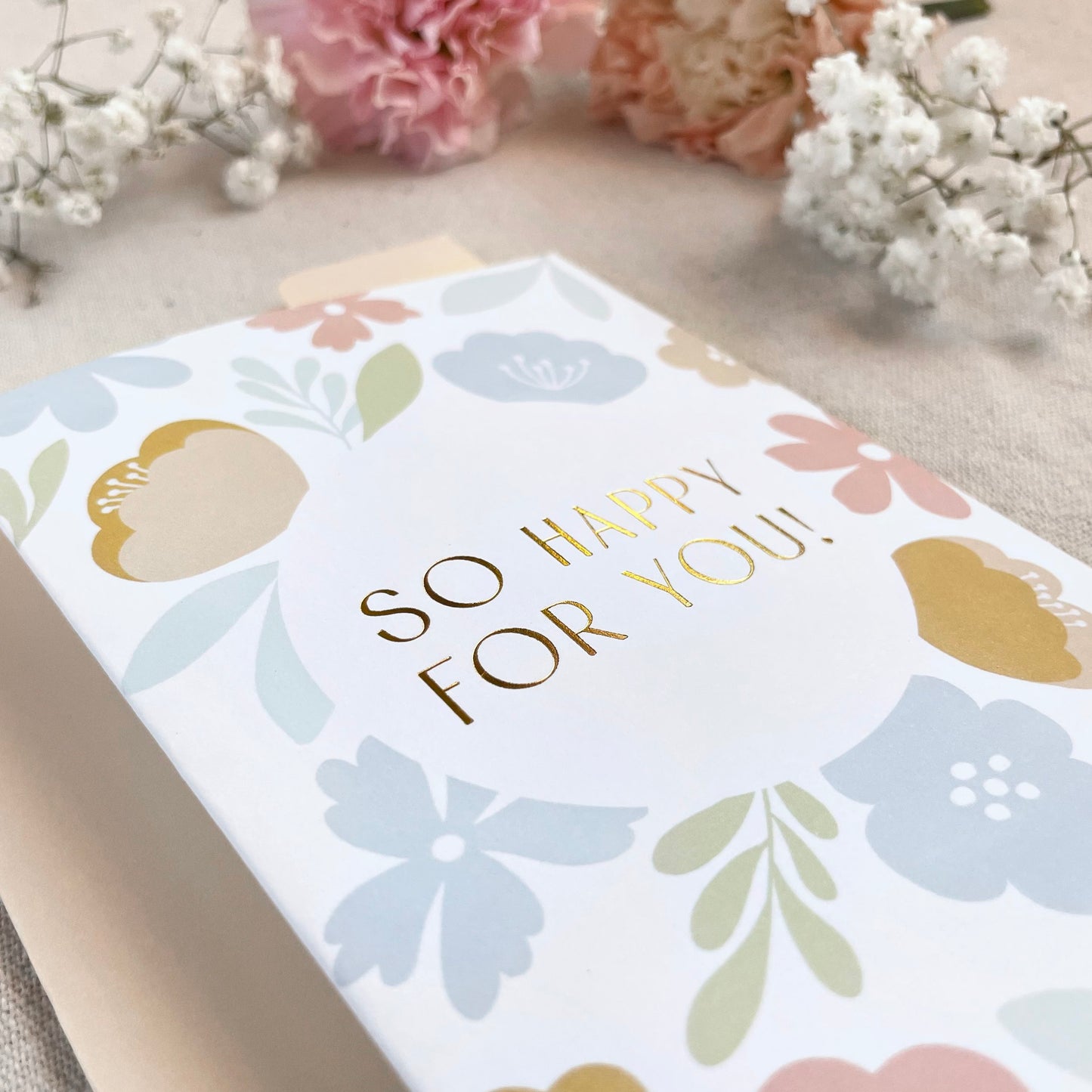 So Happy for You | Gold-foiled Greeting Card