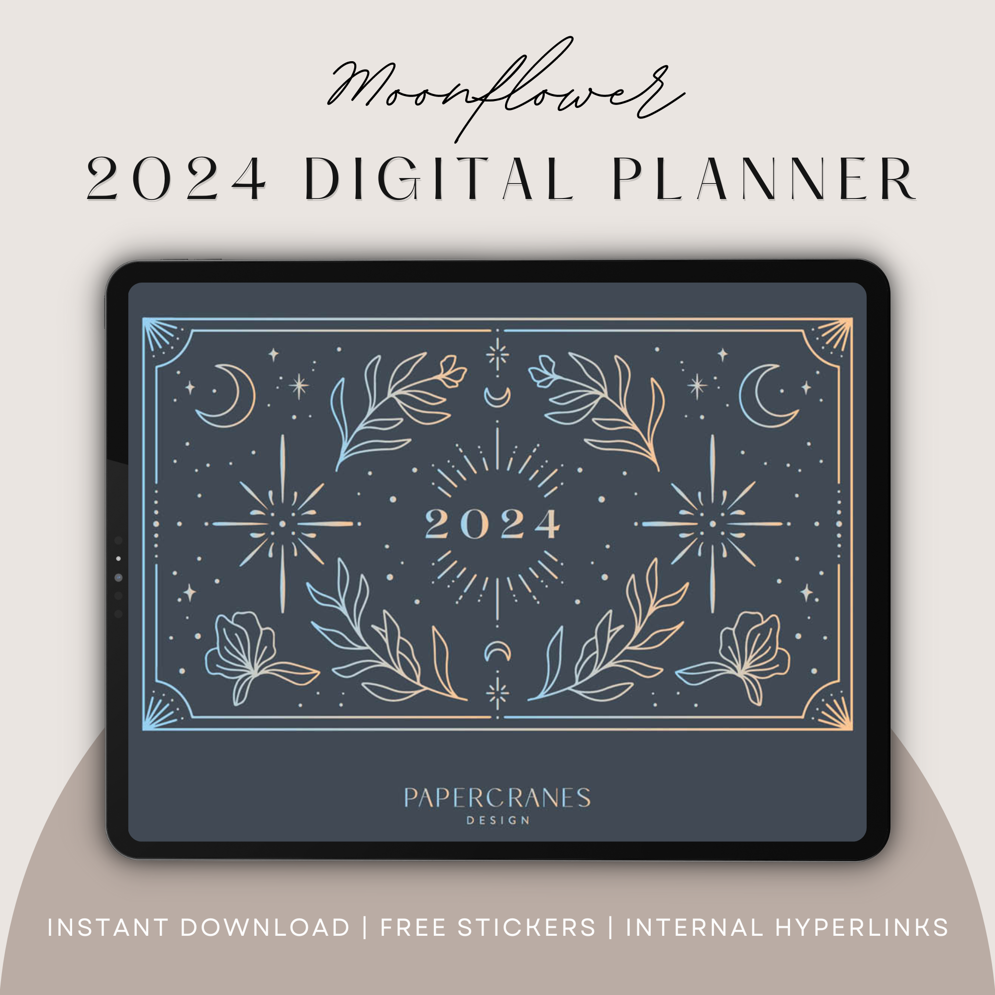 Moonflower 2024 Digital Planner – Papercranes Design