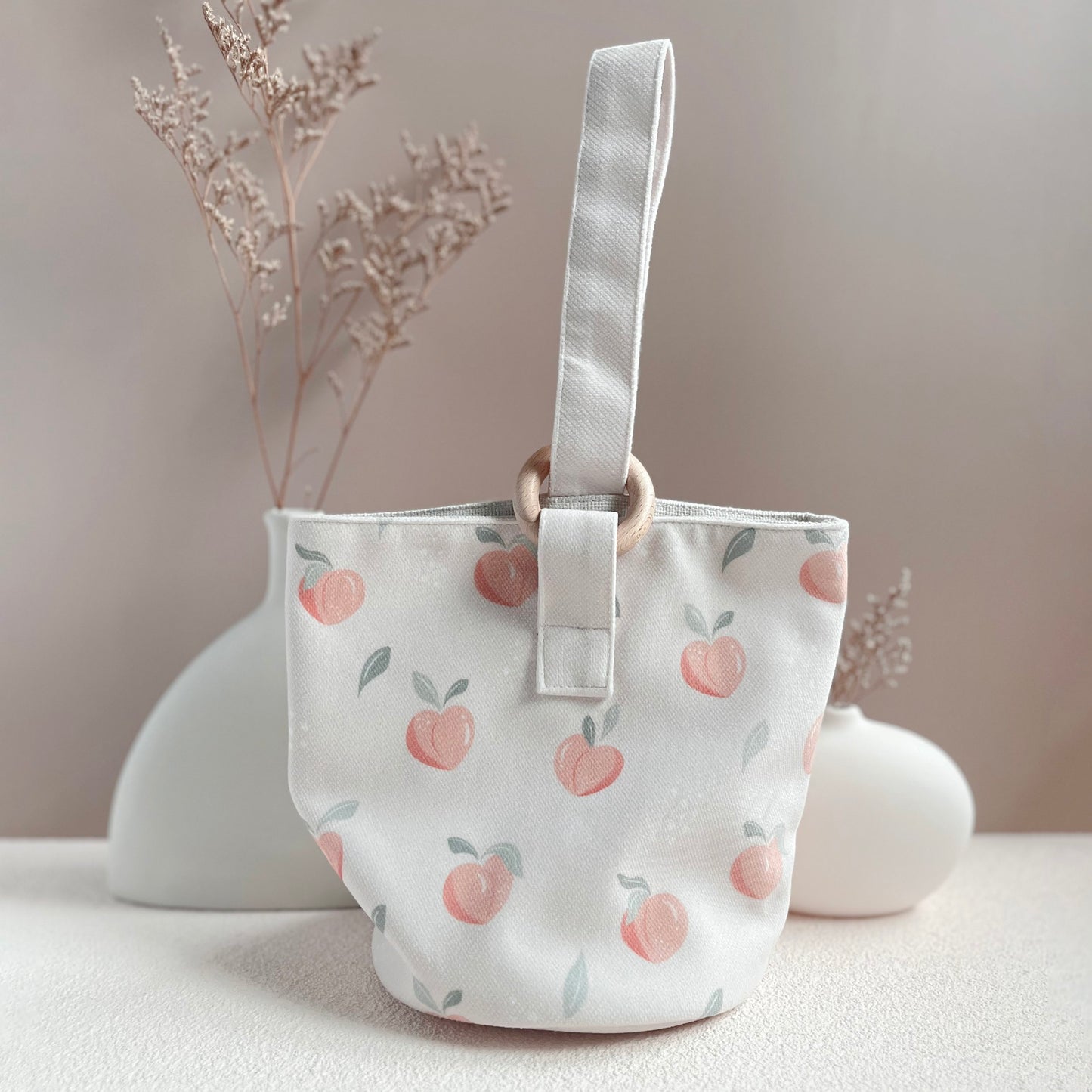 Sweet Peach Bucket Wristlet