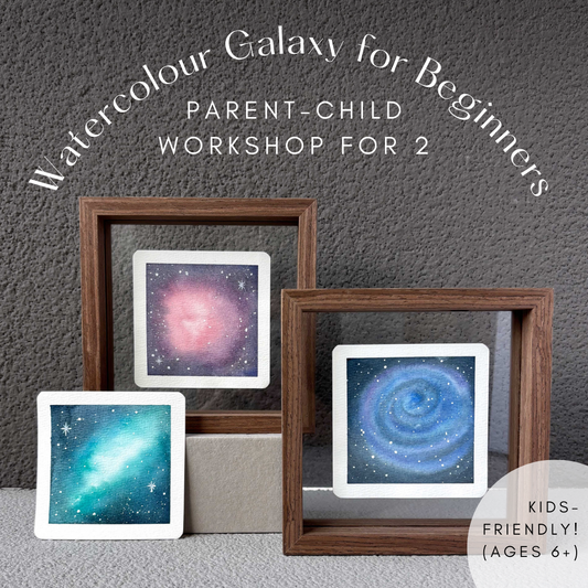 Workshop for 2: Watercolour Galaxy for Beginners (Kids + Adults)