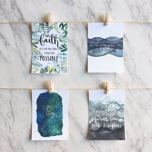 Faith Series | Inspirational Postcards - Set of 4