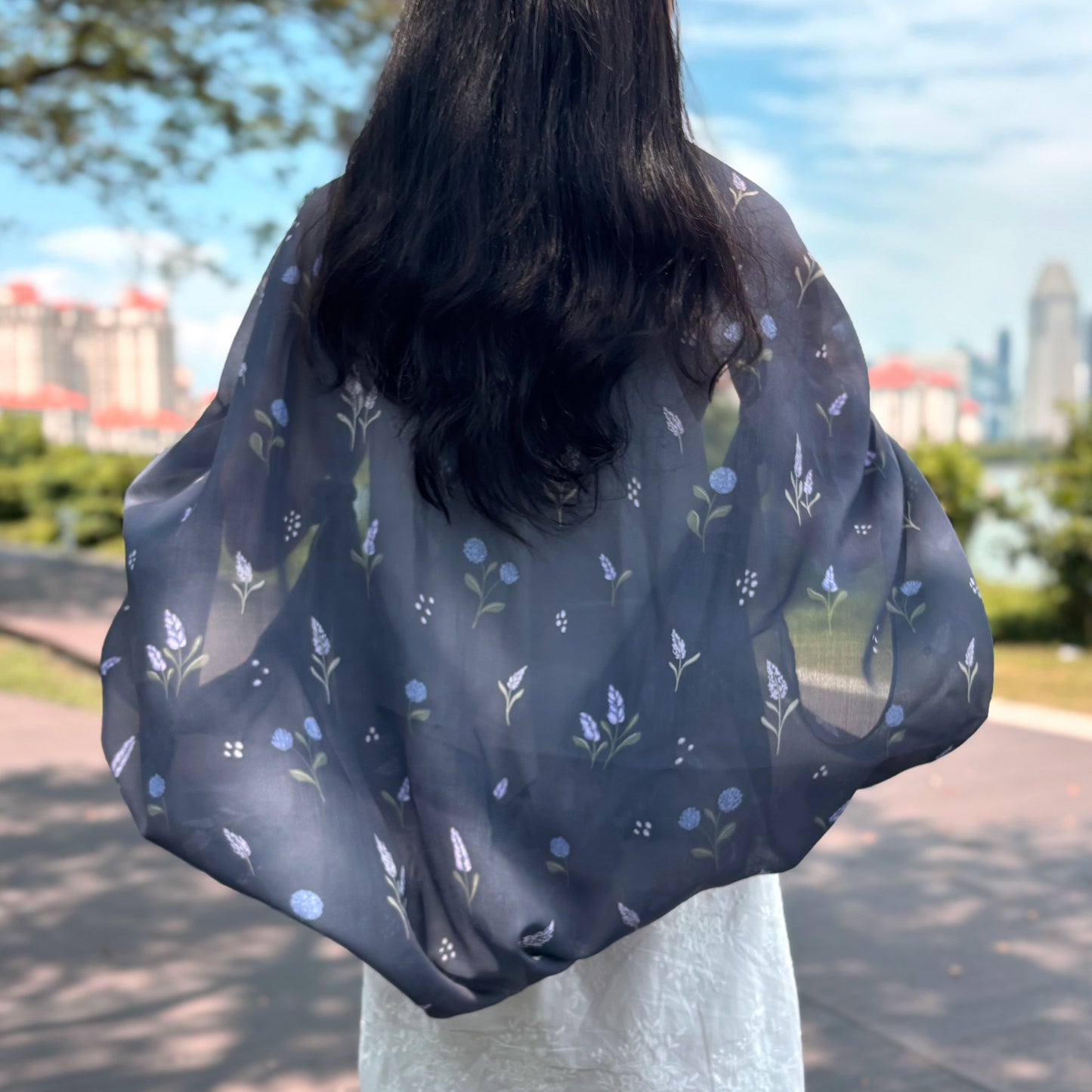 Country Meadows Square Kimono Shawl