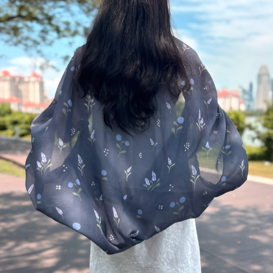 Country Meadows Square Kimono Shawl