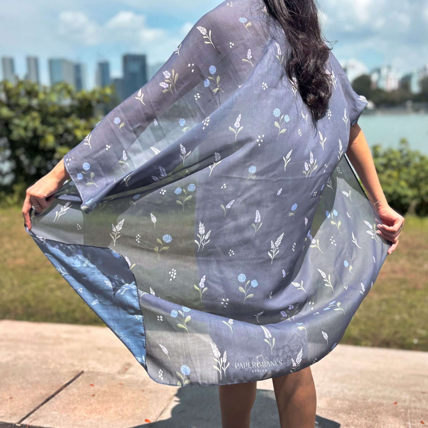 Country Meadows Square Kimono Shawl