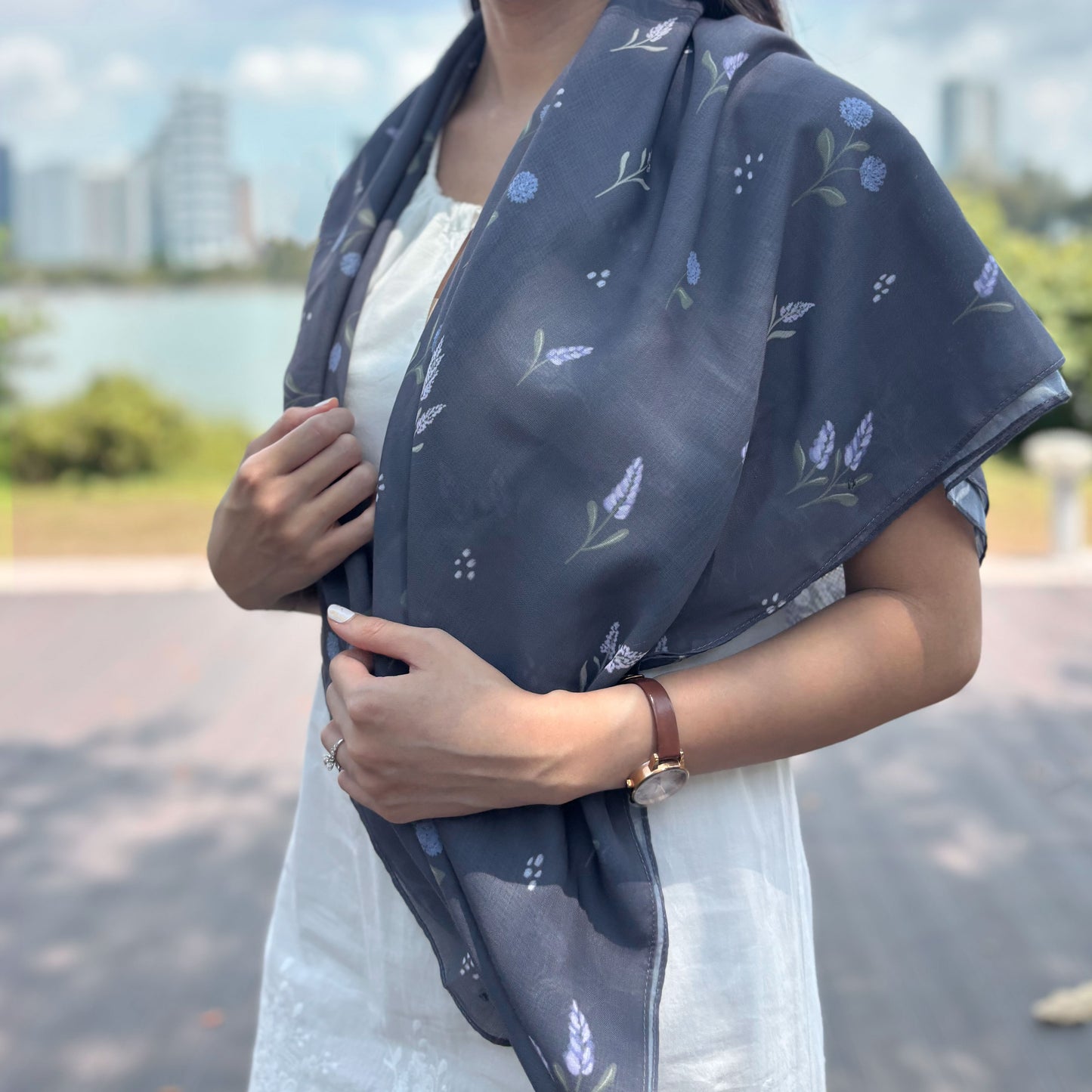 Country Meadows Square Kimono Shawl