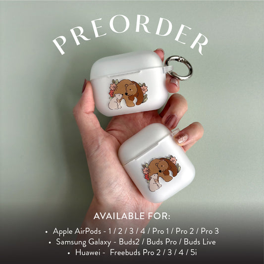 [PREORDER] Forest Friends | Mama Bear & Cub Ear Buds Case