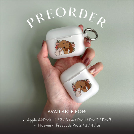 [PREORDER] Forest Friends | Mama Bear & Cub Ear Buds Case