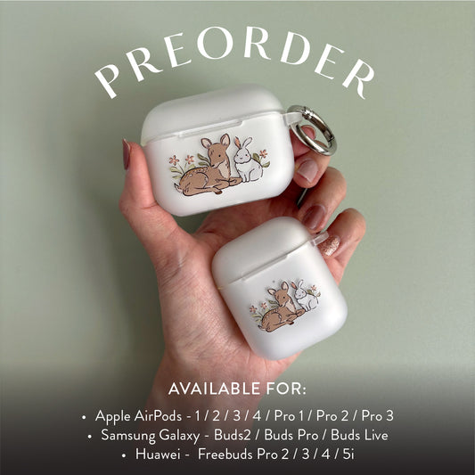 [PREORDER] Forest Friends | Fawn & Bunny Ear Buds Case