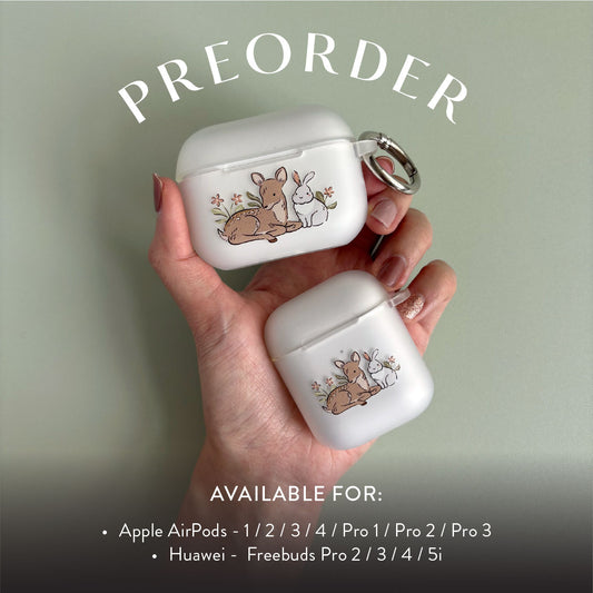 [PREORDER] Forest Friends | Fawn & Bunny Ear Buds Case