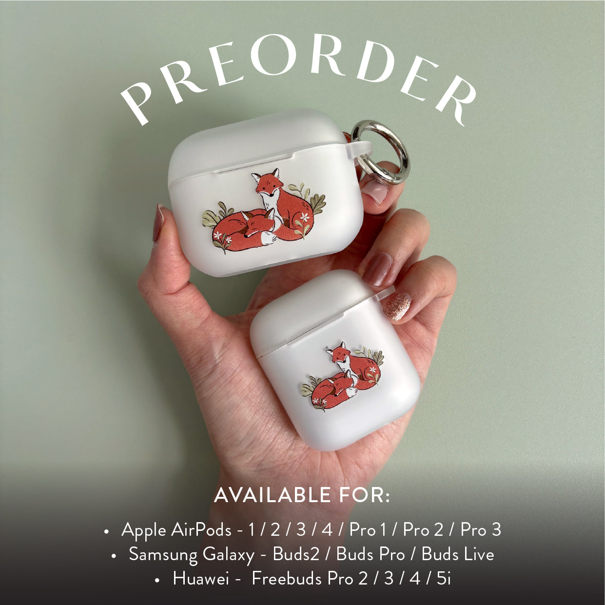 [PREORDER] Forest Friends | Fox Ear Buds Case