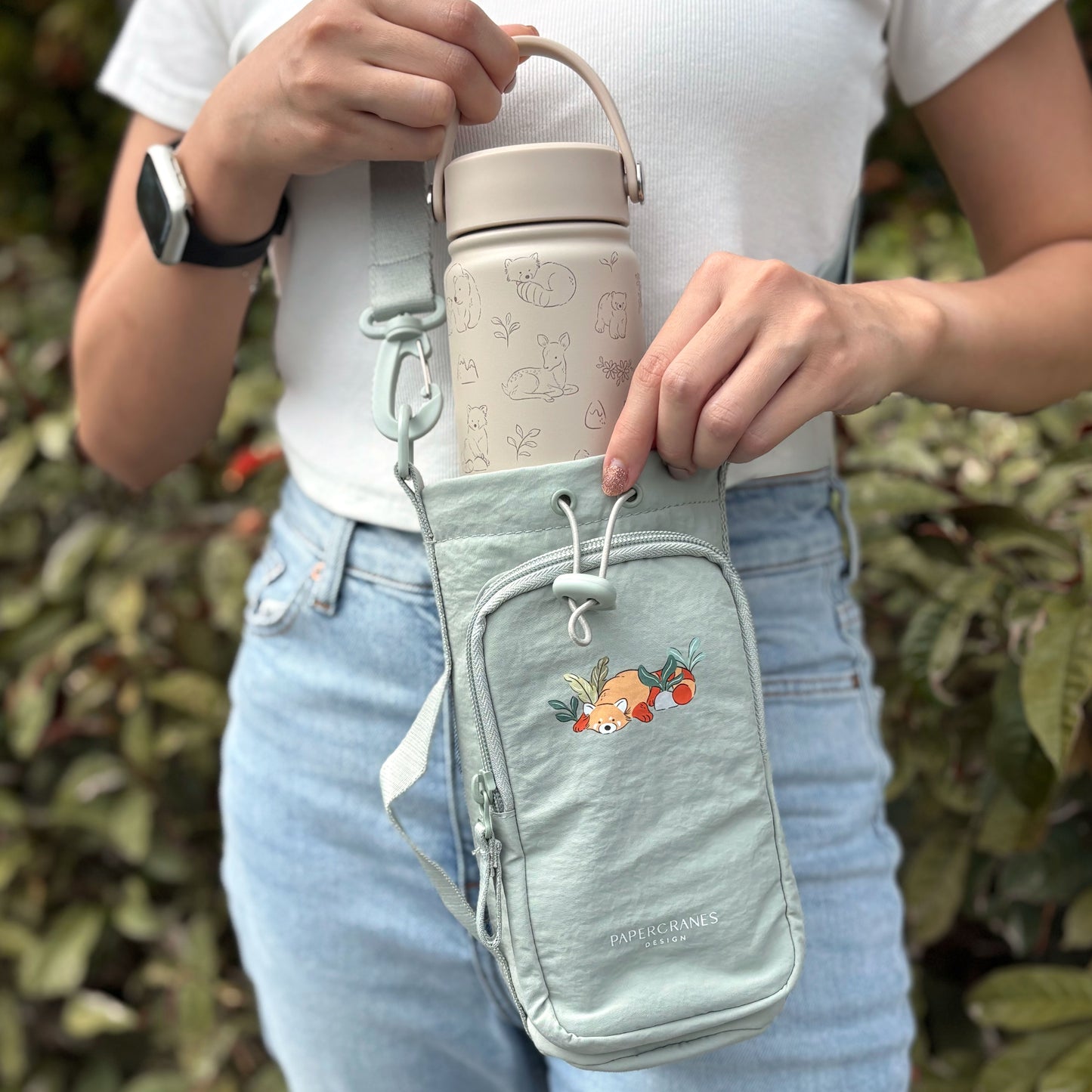 Forest Friends Water Bottle Sling Bag
