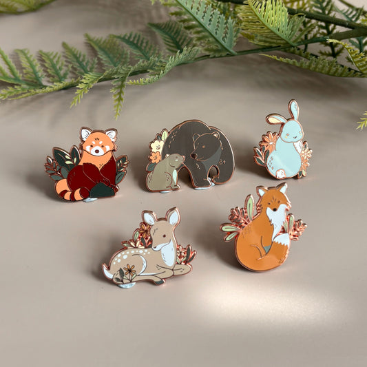Forest Friends Enamel Pins