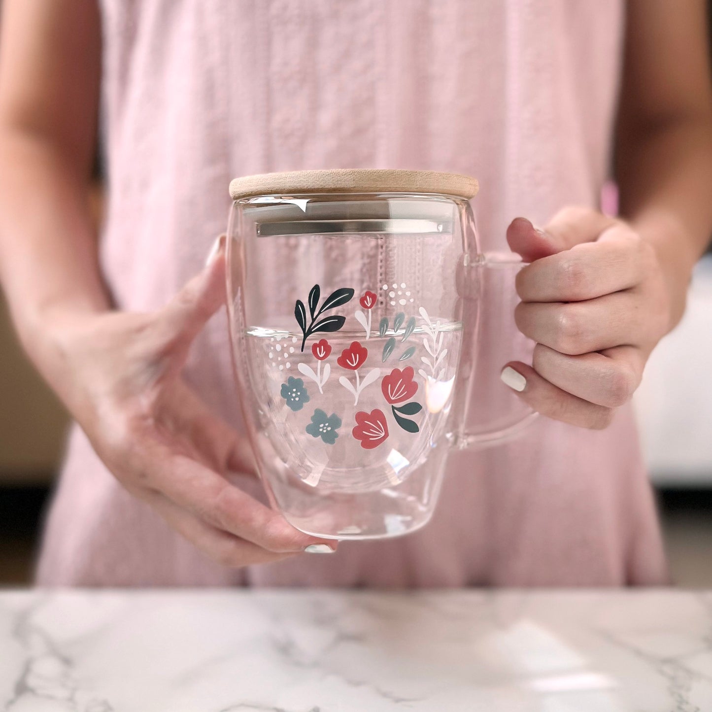 Bamboo Lid for Glass Mug Add-on
