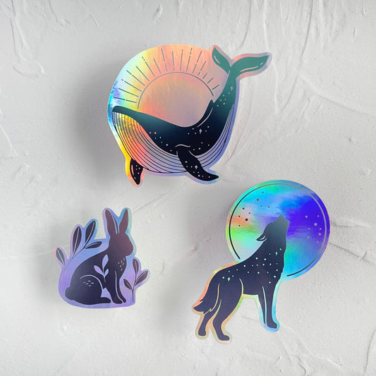 Kindred Creatures | Holographic Die-Cut Stickers