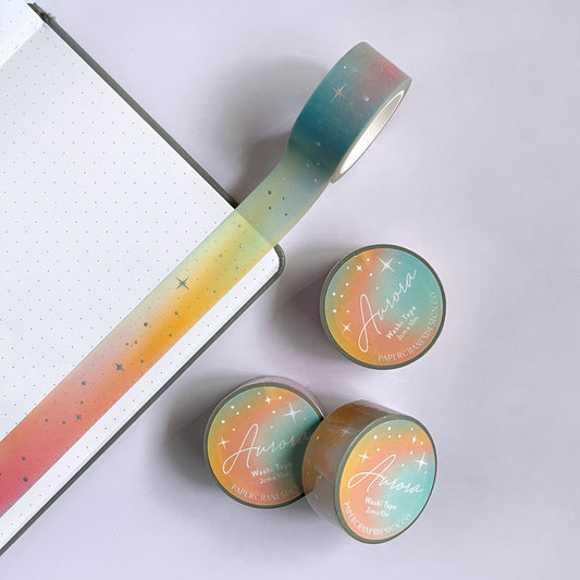 Aurora | Silver-foiled Washi Tape