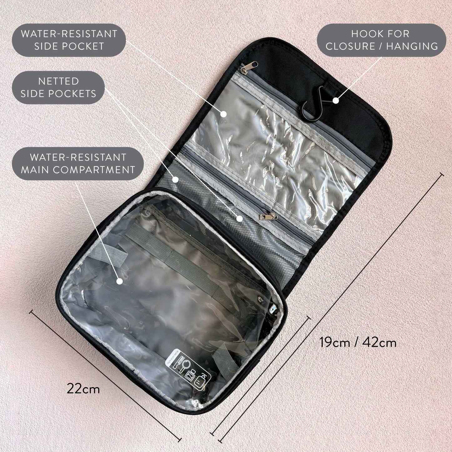 [B-Grade] Midnight Wanderlust Travel Toiletry Pouch