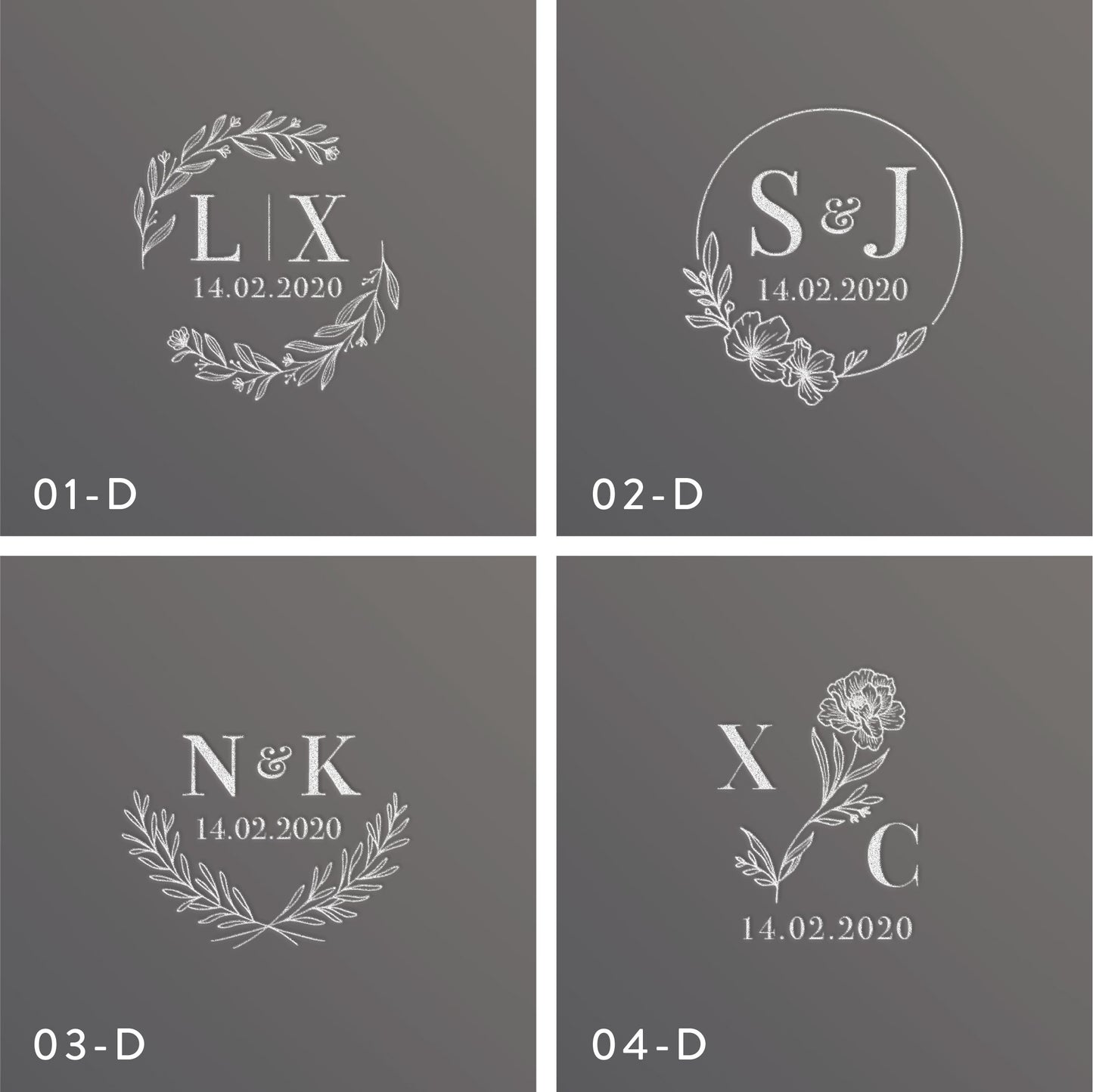 Custom Couple Initials Monogram