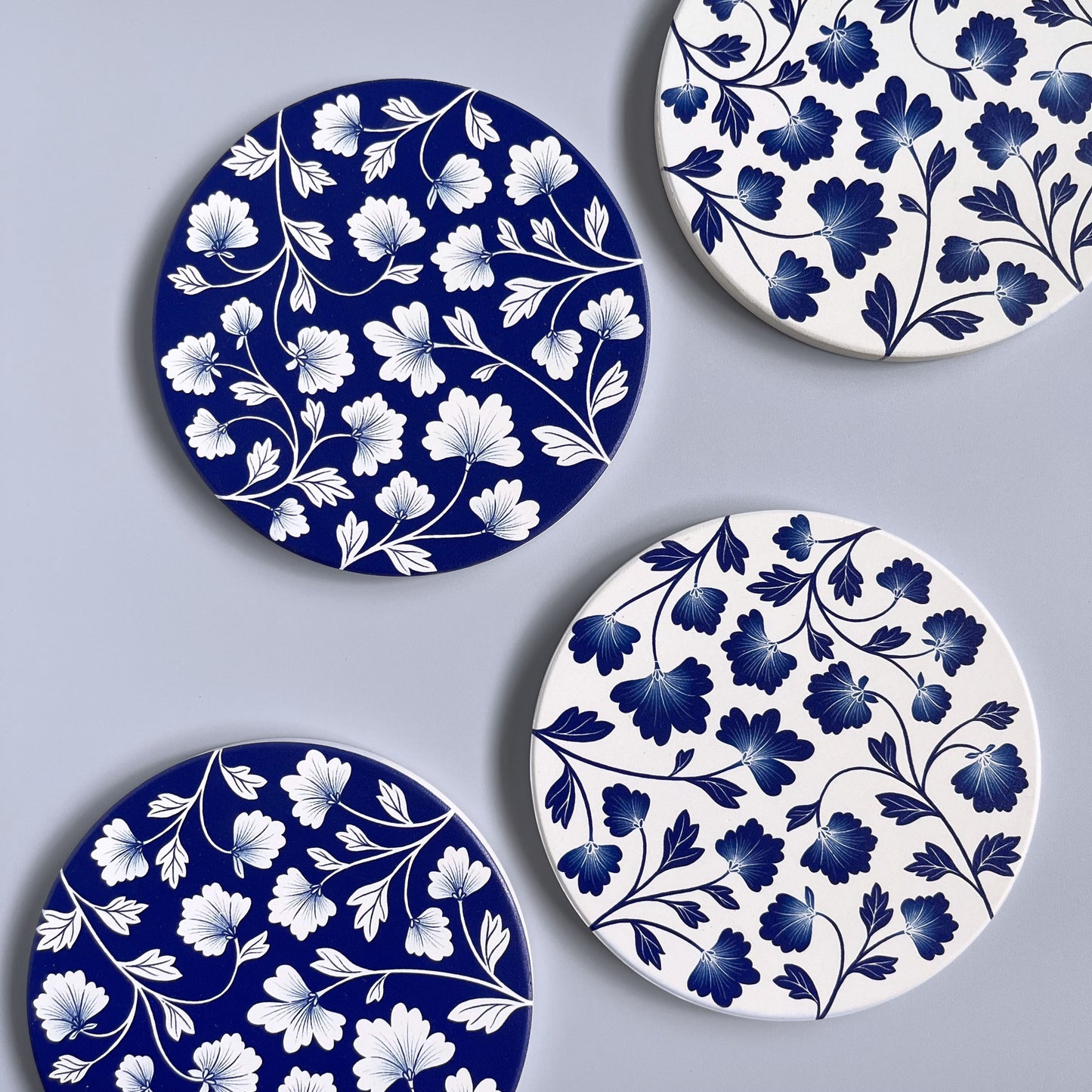 Oriental Bloom Diatomite Coasters
