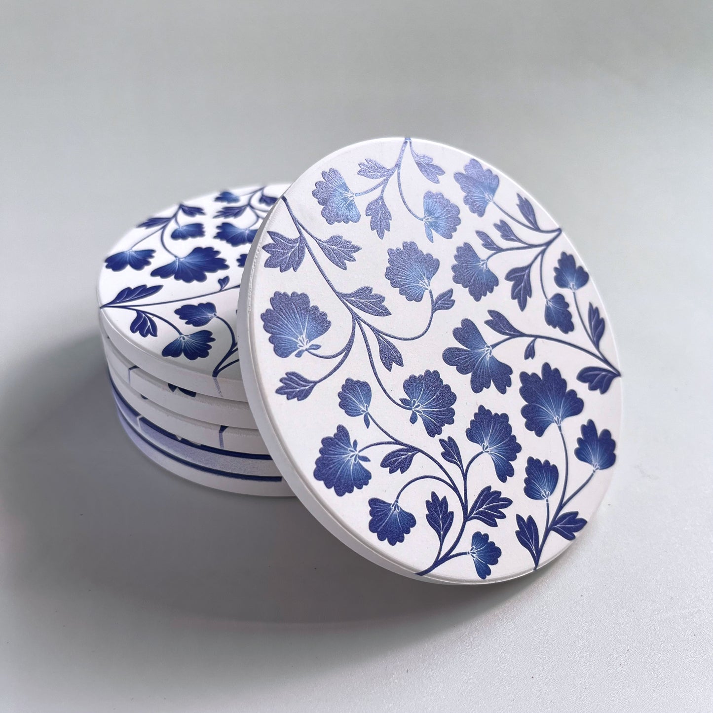 Oriental Bloom Diatomite Coasters