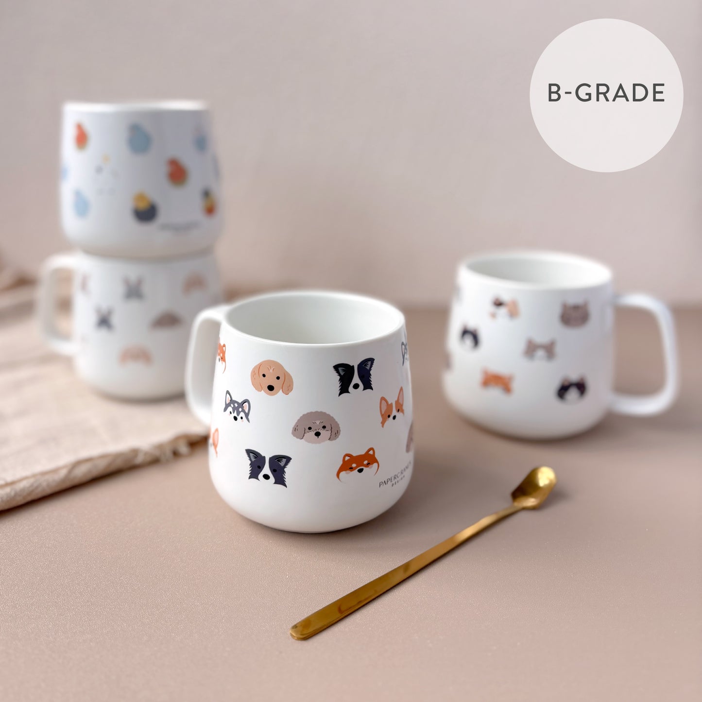 [B-GRADE] Paws & Whiskers 300ml Ceramic Mug