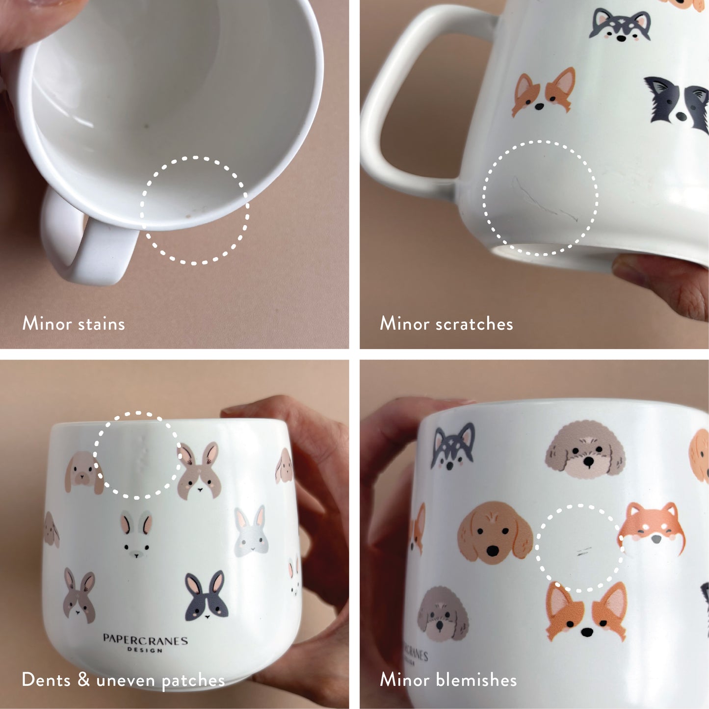 [B-GRADE] Paws & Whiskers 300ml Ceramic Mug