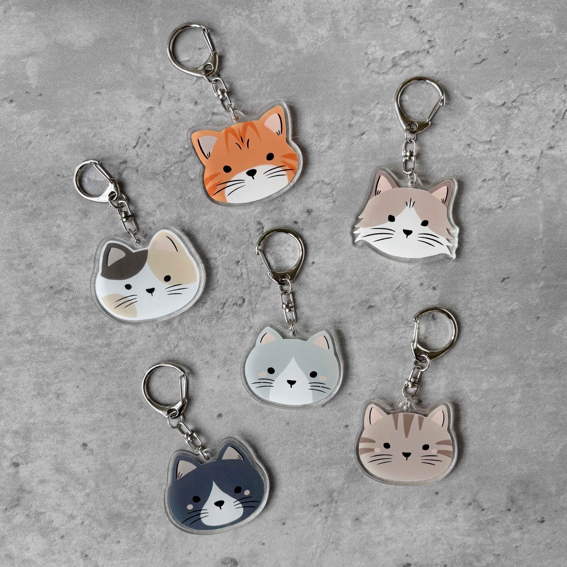 Cozy Kitty Acrylic Keychain – Papercranes Design