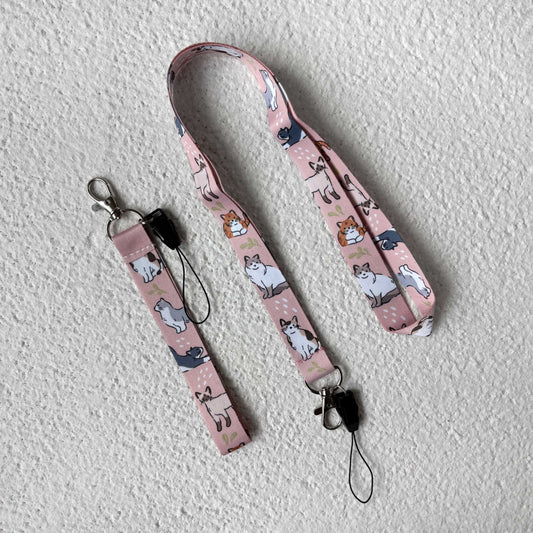 Cozy Kitty Lanyard & Wrist Strap