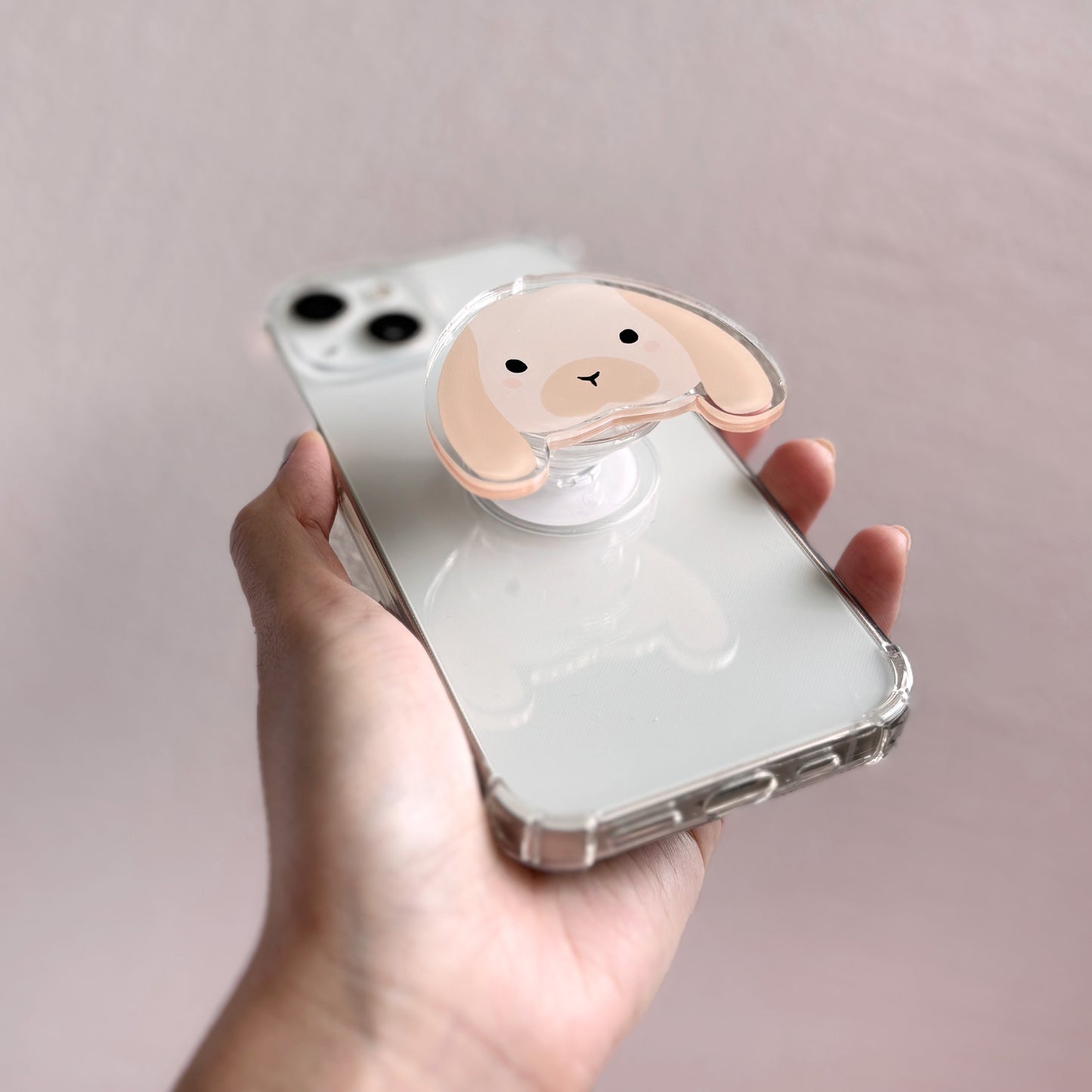 Fluffy Bunny Acrylic Phone Grip