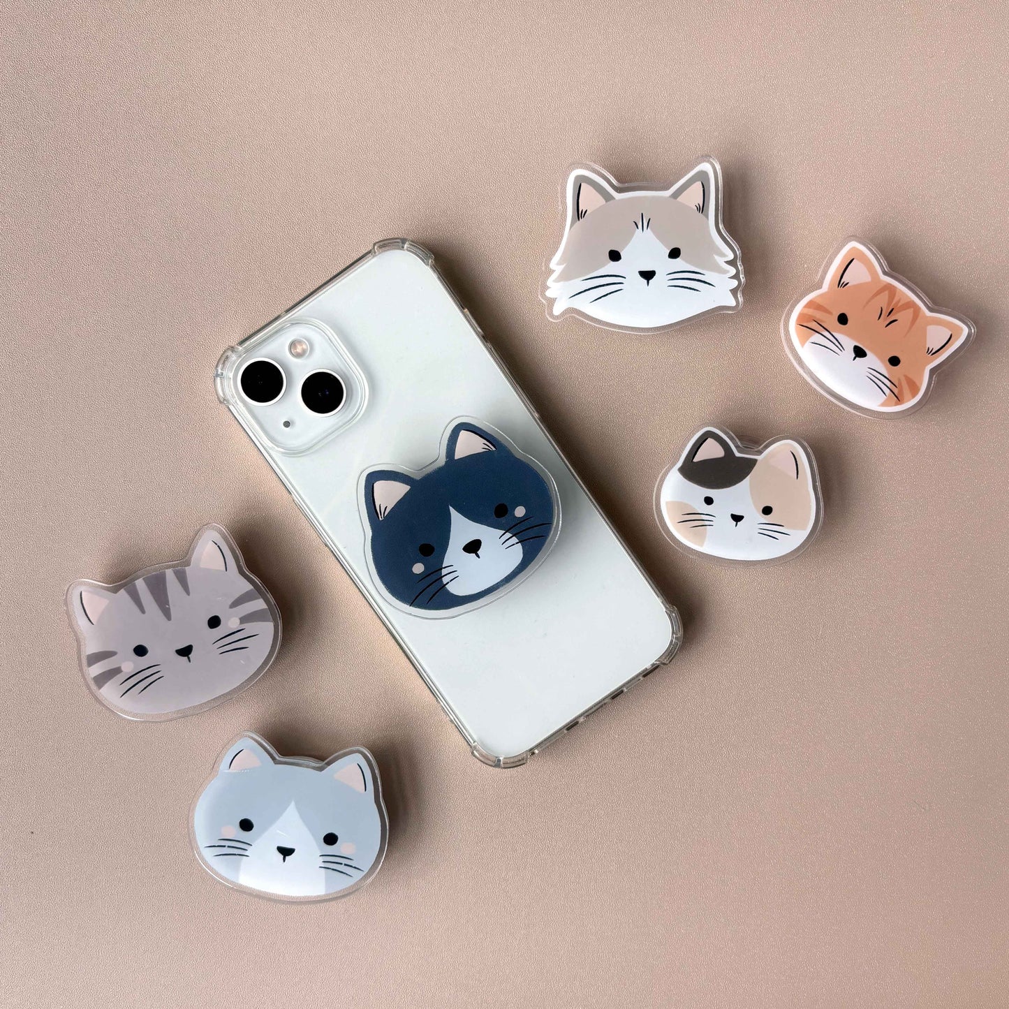 [BACKORDER] Cozy Kitty Acrylic Phone Grip