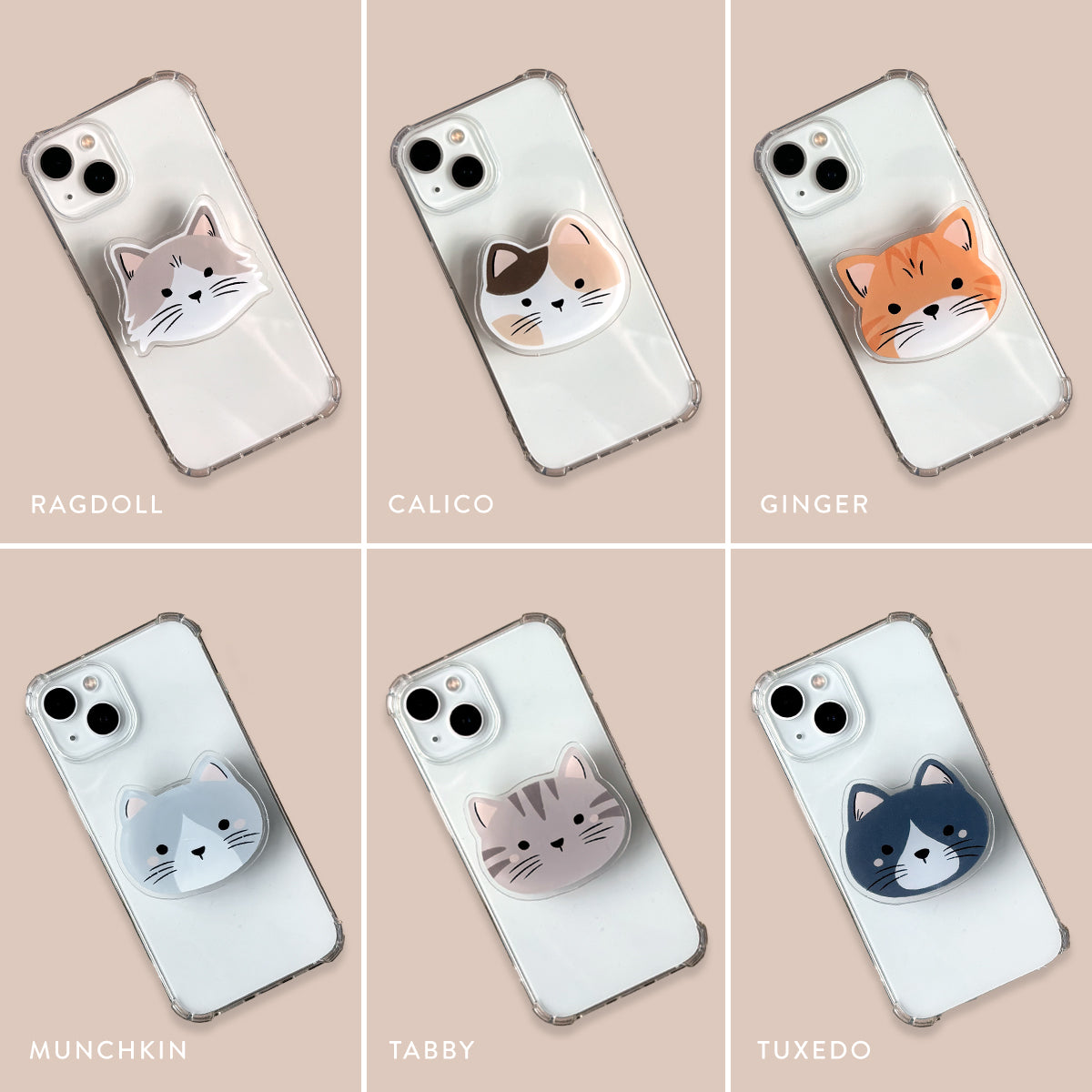 [BACKORDER] Cozy Kitty Acrylic Phone Grip