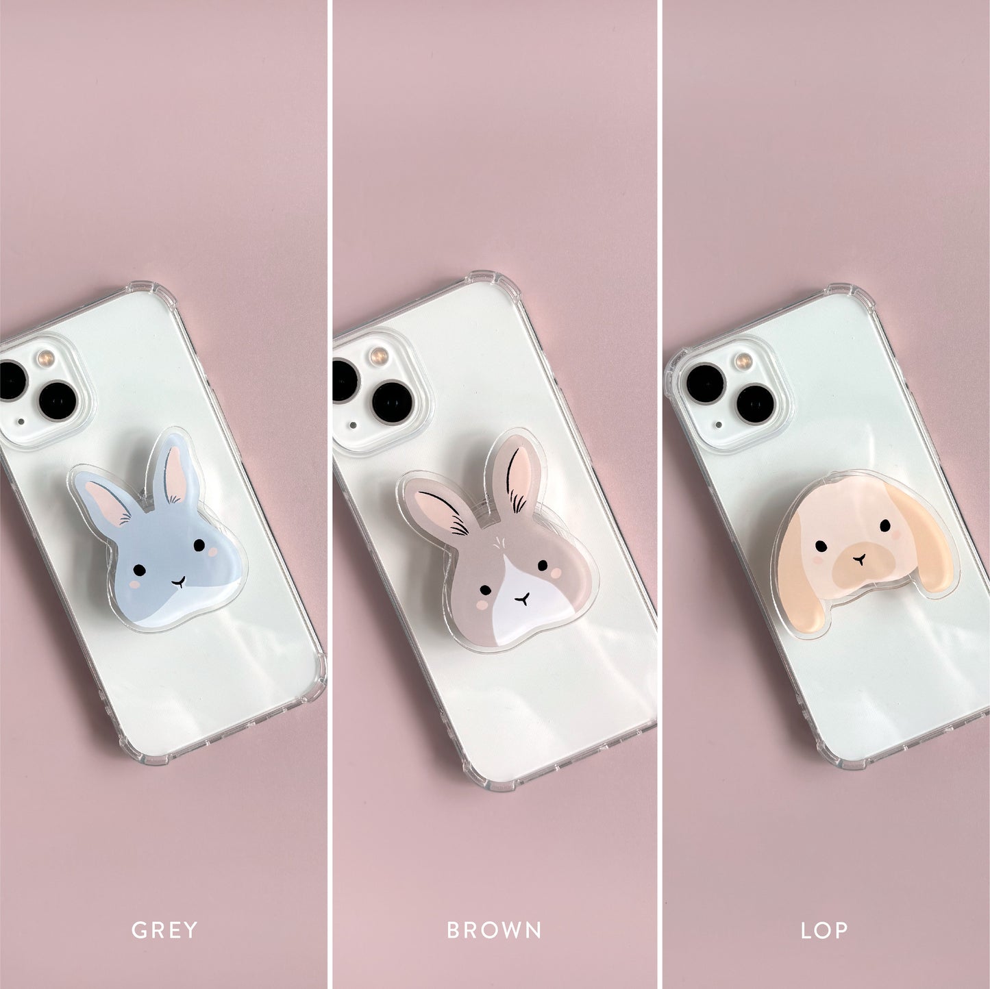Fluffy Bunny Acrylic Phone Grip