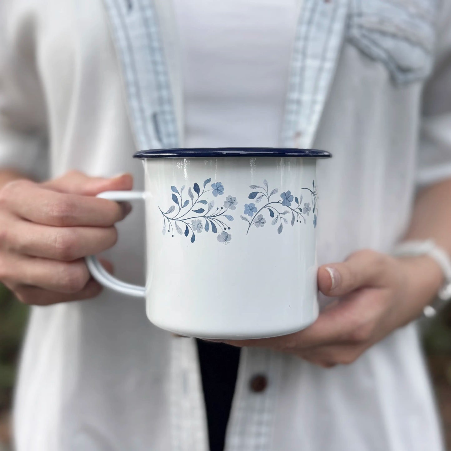 Porcelain Blue 500ml Enamel Cup