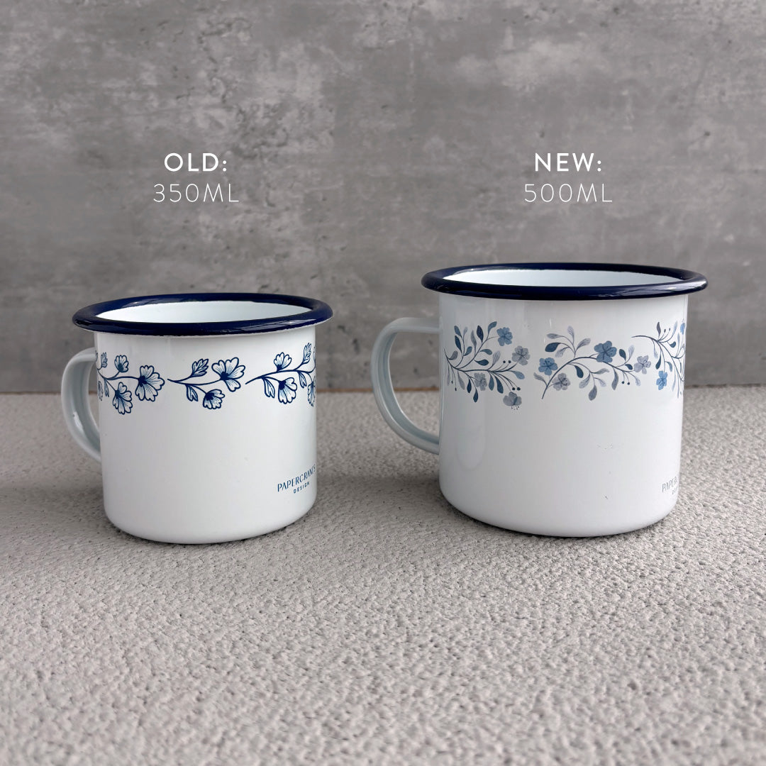 Porcelain Blue 500ml Enamel Cup