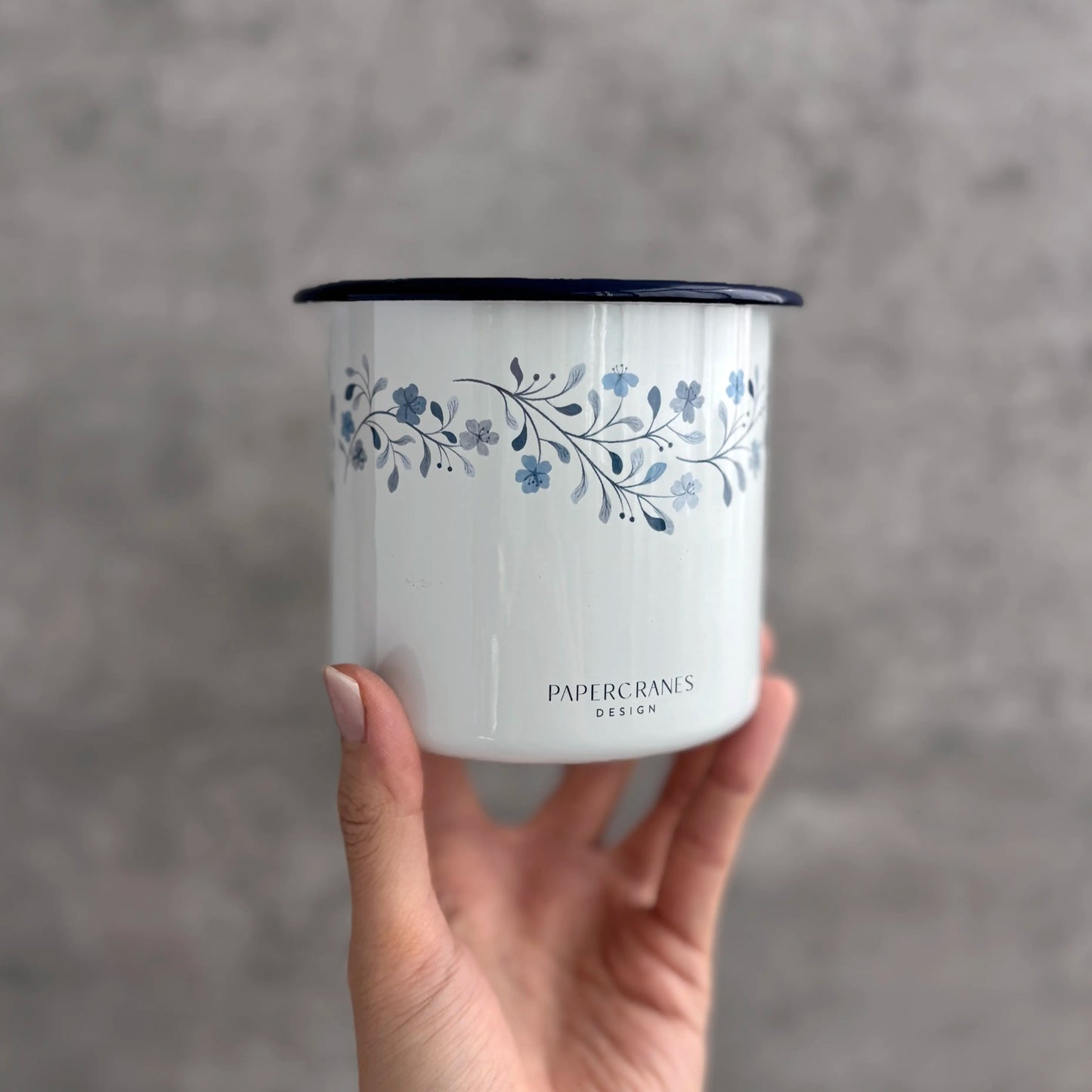 Porcelain Blue 500ml Enamel Cup