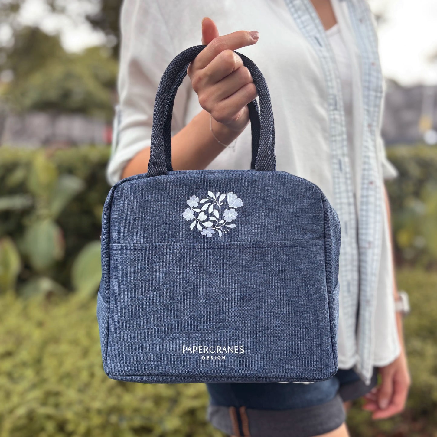 Porcelain Blue Insulated Lunch Bag